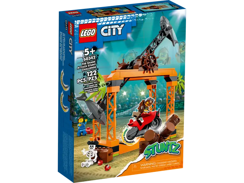 LEGO City The Shark Attack Stunt Challenge 122 pc set 60342