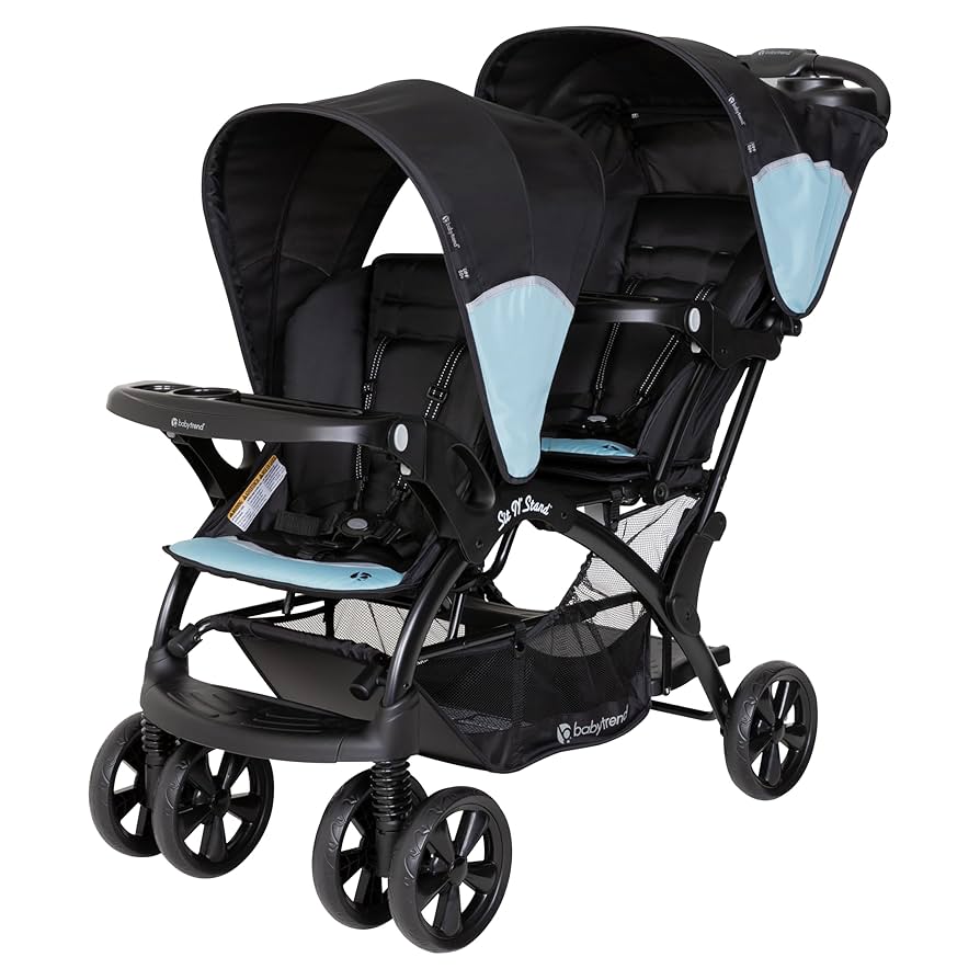 Baby Trend Sit N' Stand Double Tandem Stroller - Desert Blue