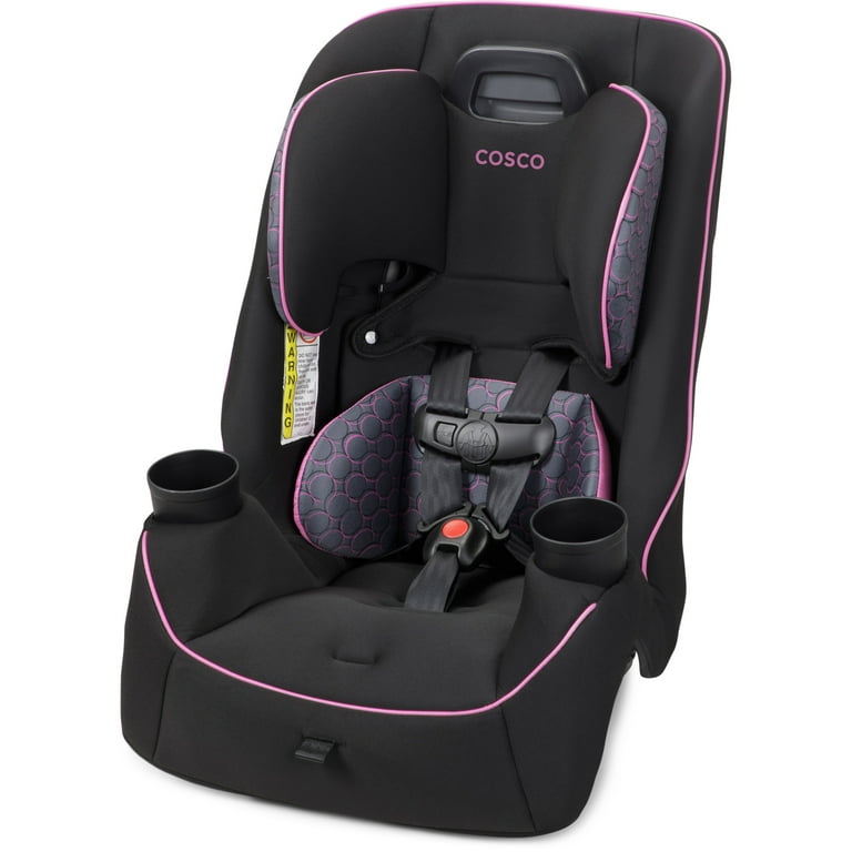 Cosco Kids Easy Elite Slim All-in-One Convertible Car Seat, Pink Rings, Infant & Toddler, Unisex