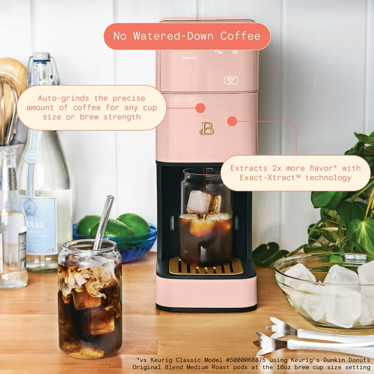 Beautiful Perfect Grind™ Programmable Single Serve Coffee Maker, Rose by Drew Barrymore