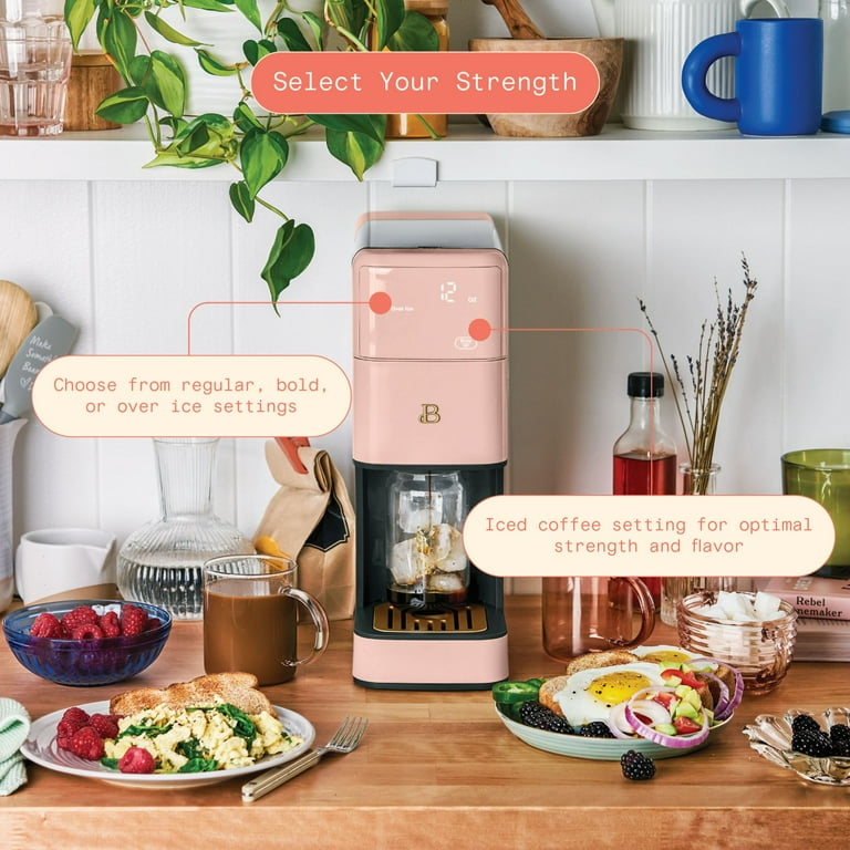 Beautiful Perfect Grind™ Programmable Single Serve Coffee Maker, Rose by Drew Barrymore