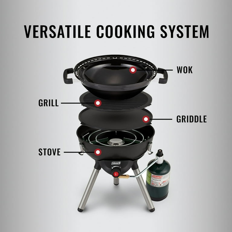 Coleman 4-in-1 Portable Propane Gas Multi-Purpose Camping Stove