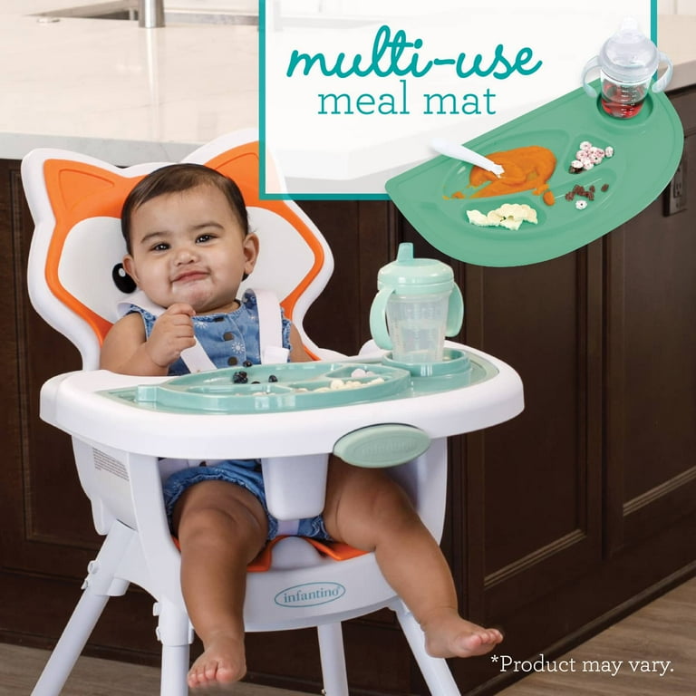 Infantino Grow-with-Me 4-in-1 Convertible High Chair, for Babies & Toddlers 6-36 Months, Orange Fox
