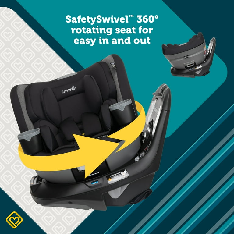 Safety 1st Turn and Go 360° Rotating All-in-One Convertible Car Seat, Black Beauty, Infant & Toddler, Unisex