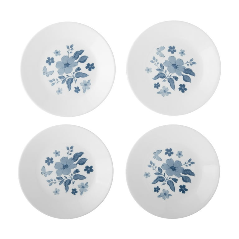 The Pioneer Woman by Corelle 4-Piece Appetizer Plate Set, Evie, Blue