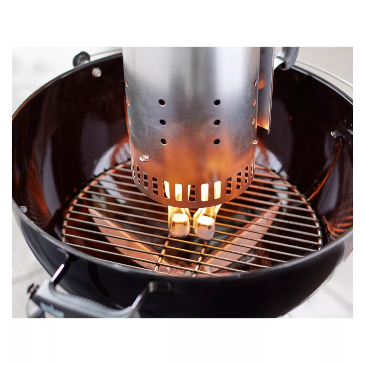 Weber Rapidfire Chimney Starter: Aluminized Steel, Heat-Resistant, No Assembly Required
