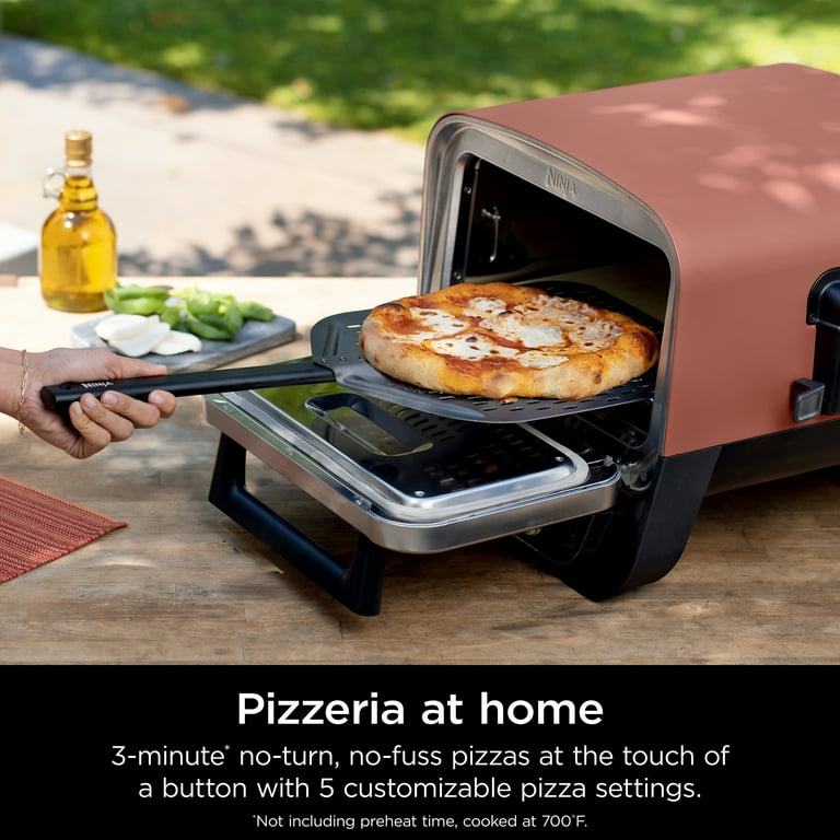 Ninja Woodfire™ Pizza Oven, 5-in-1 outdoor oven, 5 Pizza Settings, Ninja Woodfire™ Technology, up to 700°F heat, BBQ smoker, Electric