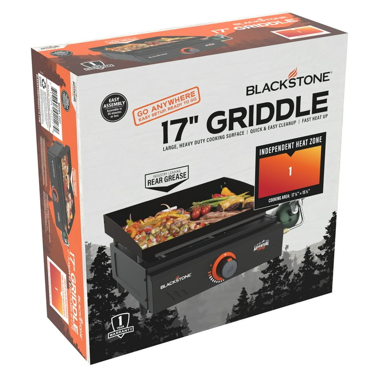 Blackstone Adventure Ready Single Burner 17” Tabletop Griddle with Non Slip Feet