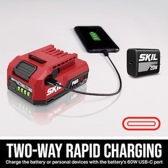 SKIL PWR CORE 12/20V 12-volt 1/4-in Keyless Brushless Cordless Drill ( 1 -Batteries Included & Charger)