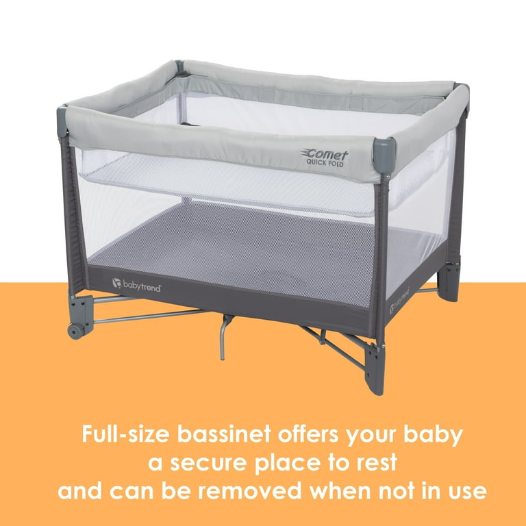 Baby Trend Comet Quick-Fold Playard with Hanging Bassinet👶