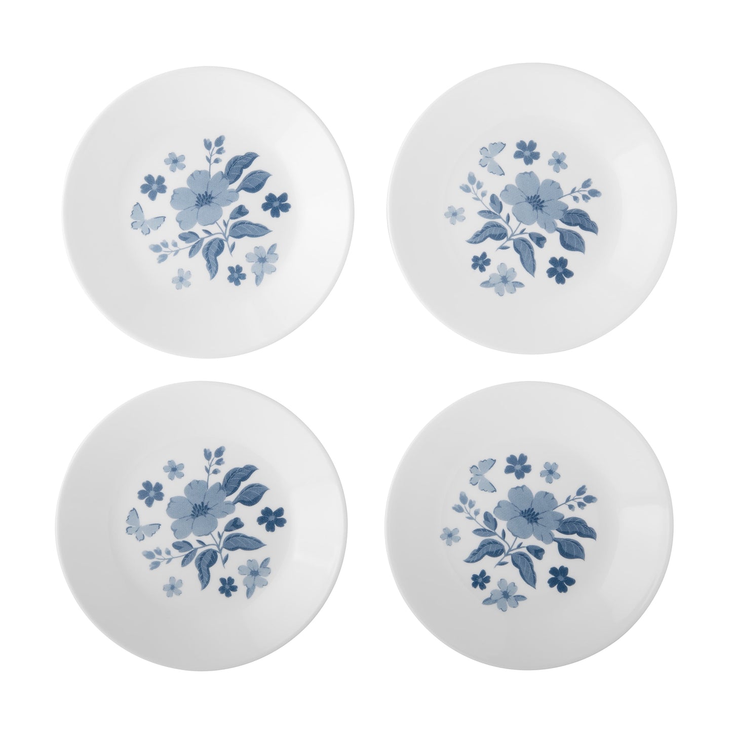 The Pioneer Woman by Corelle 4-Piece Appetizer Plate Set, Evie, Blue