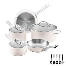 Farberware 14pc Premium Stainless Steel Set - White