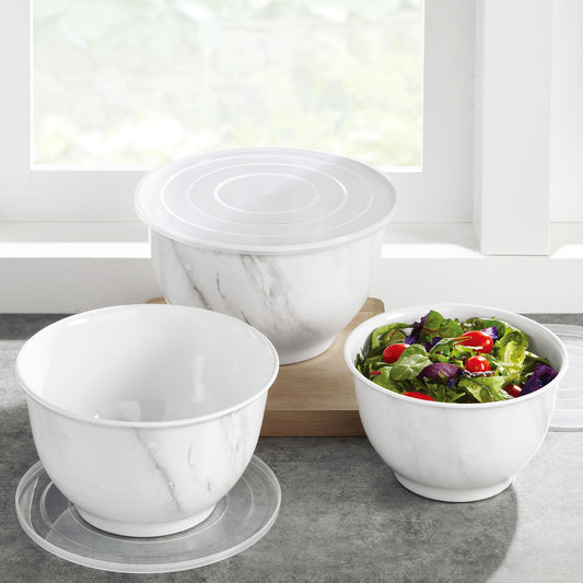 Better Homes & Gardens Serving Bowl Set - White Marble
