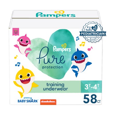 Pampers Pure Training Underwear Size 3t-4t, 58pk