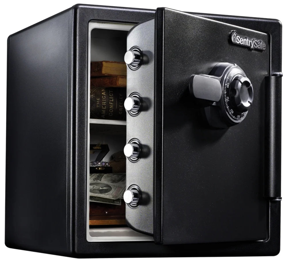 SentrySafe SFW123CS Fire-Resistant and Waterproof Safe, Dial Combination Lock, 1.23 Cu. ft. Each