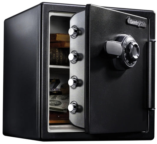 SentrySafe SFW123CS Fire-Resistant and Waterproof Safe, Dial Combination Lock, 1.23 Cu. ft. Each