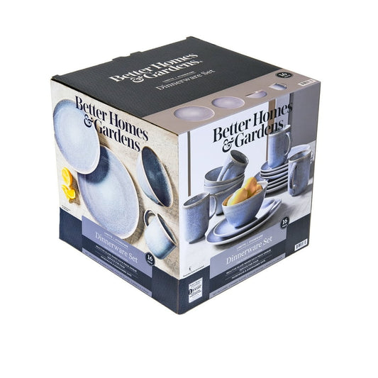 BH&G  16 pc Linette stoneware