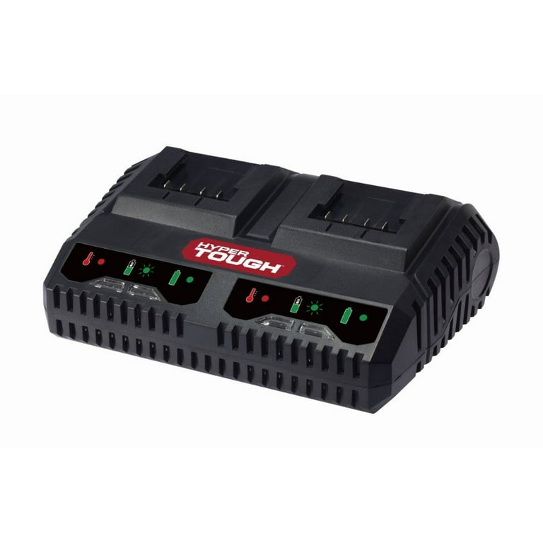 Hyper Tough 20V Max Lithium-Ion Dual-Port Fast Charger with Quick Battery Charging