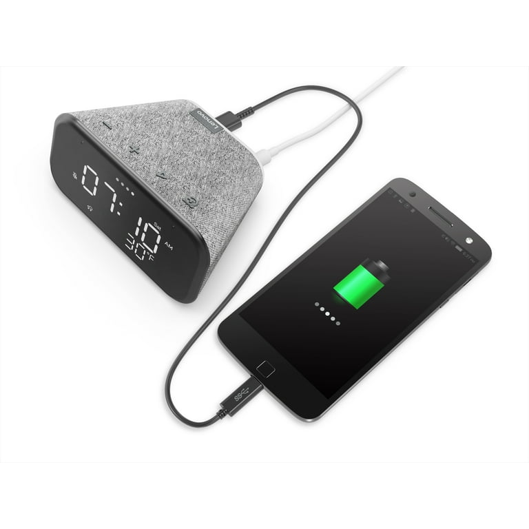 Lenovo Smart Clock Essential and Smart Color Bulb (Wi-Fi,  A19, 800 Lumen - 60 Watt Equiv.)