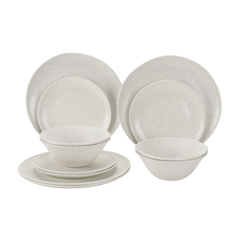 Mainstays 12-Piece Eco-Friendly Dinnerware Set, Tan