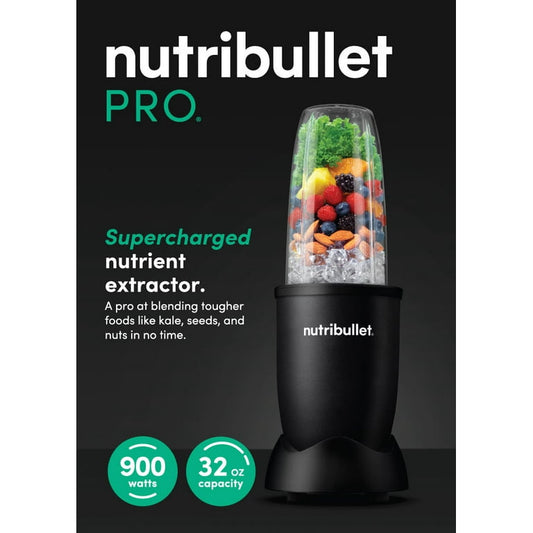 Nutribullet Pro Blender 900w (32 and 24oz Cup) - Black
