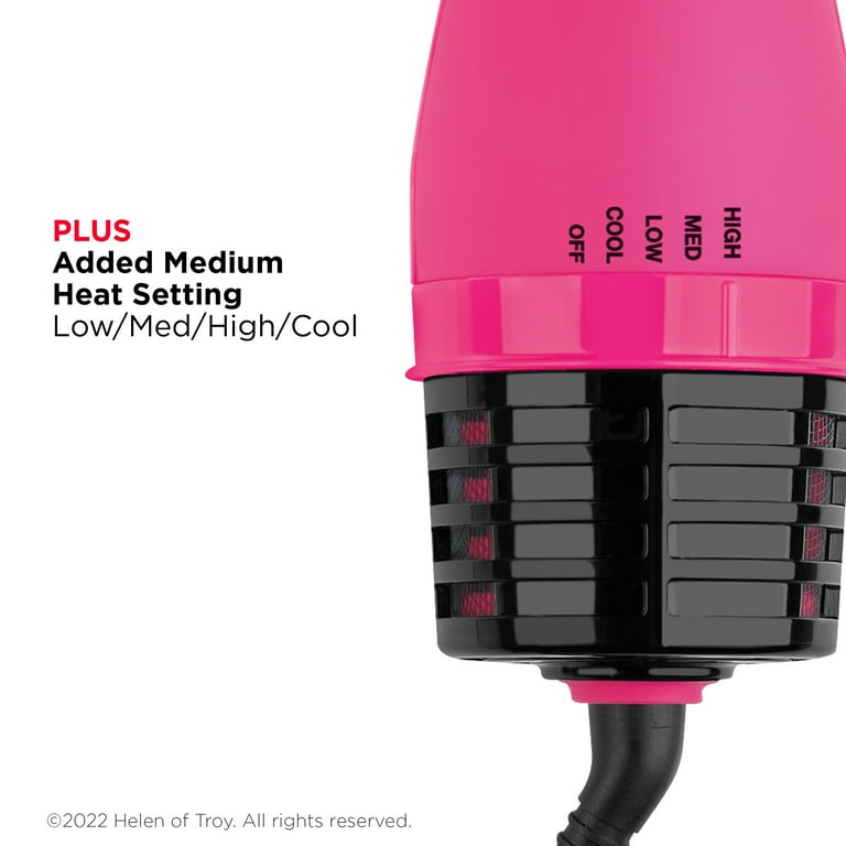 Revlon One-Step Volumizer PLUS 2.0 Hair Dryer and Hot Air Brush, Pink