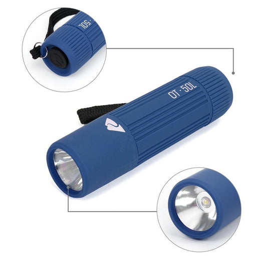 Ozark Trail Single Mini Handheld LED 50 Lumens Flashlight, 3 AAA Batteries, Blue