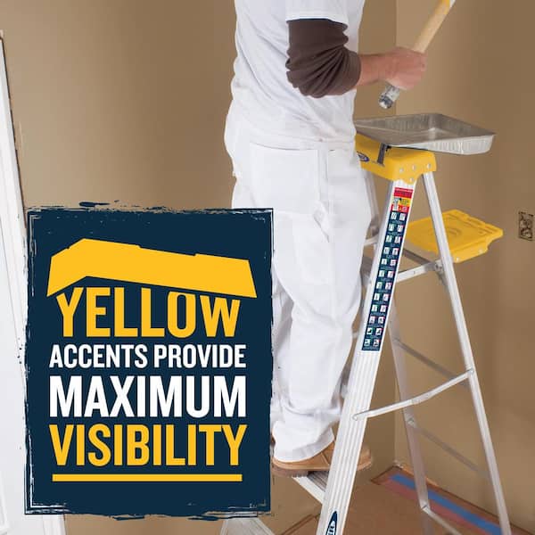Werner 5 ft. Aluminum Step Ladder (9 ft. Reach Height) with 225 lb. Load Capacity Type II Duty Rating