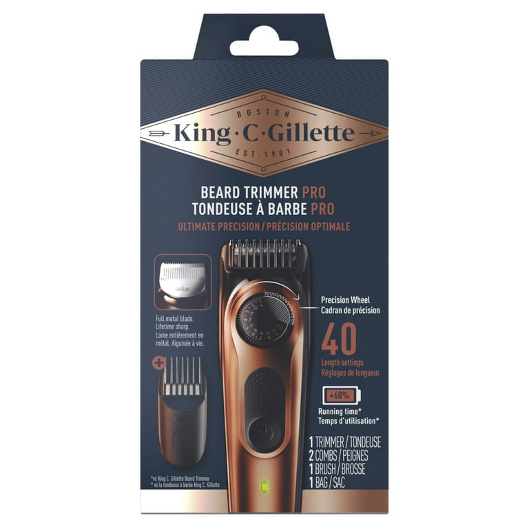 King C. Gillette Beard Trimmer PRO with Precision Wheel