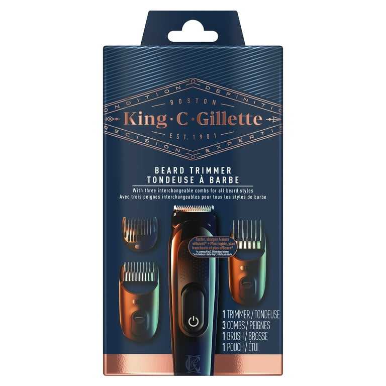 King C. Gillette Beard Trimmer for Men, Cordless Rechargeable Electric Razor