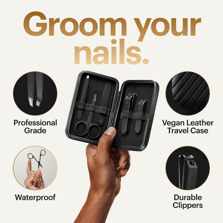 MANSCAPED® Shears 3.0, 5-Piece Precision Mens Nail Grooming Travel Kit