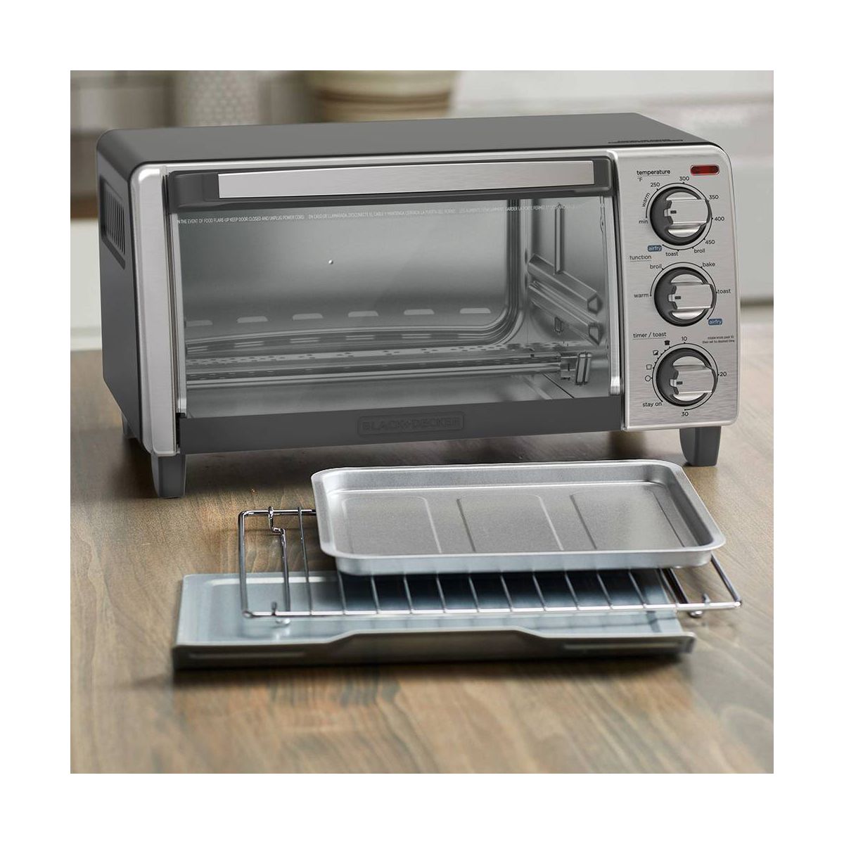BLACK+DECKER 4 Slice Air Fry Toaster Oven - TO1747SSG