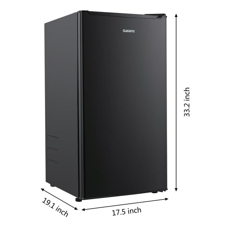 Galanz 3.3 Cu ft One Door Mini Fridge, Black Estar, New