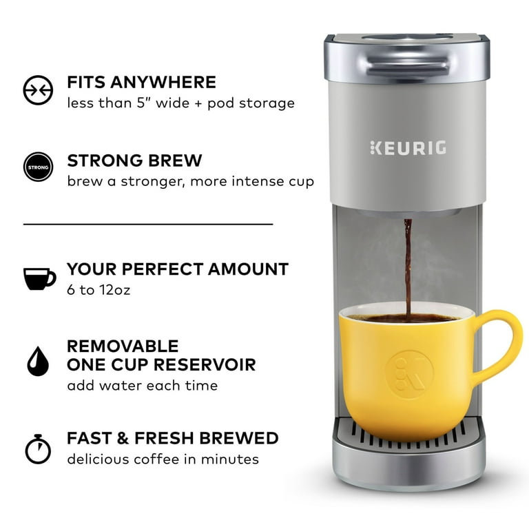 Keurig K-Mini Plus Single Serve K-Cup Pod Coffee Maker, Studio Gray