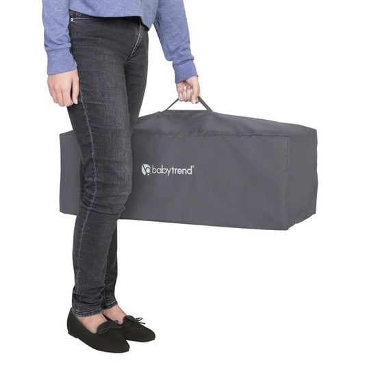 Baby Trend Nursery Center Playard with Animal Toys, Grey