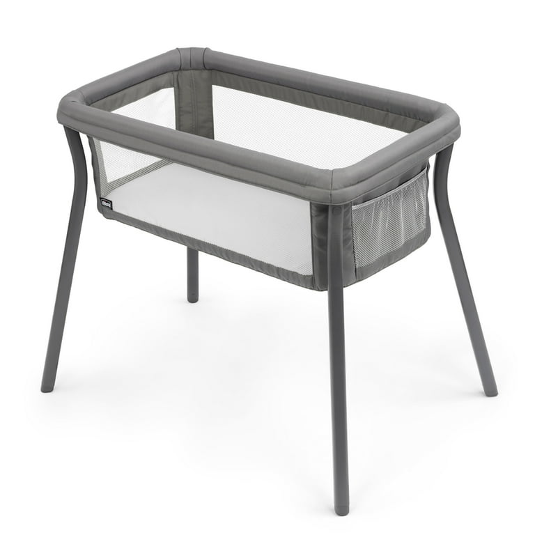 Chicco LullaGo Anywhere Portable Bedside Bassinet - Sandstone (Grey), New