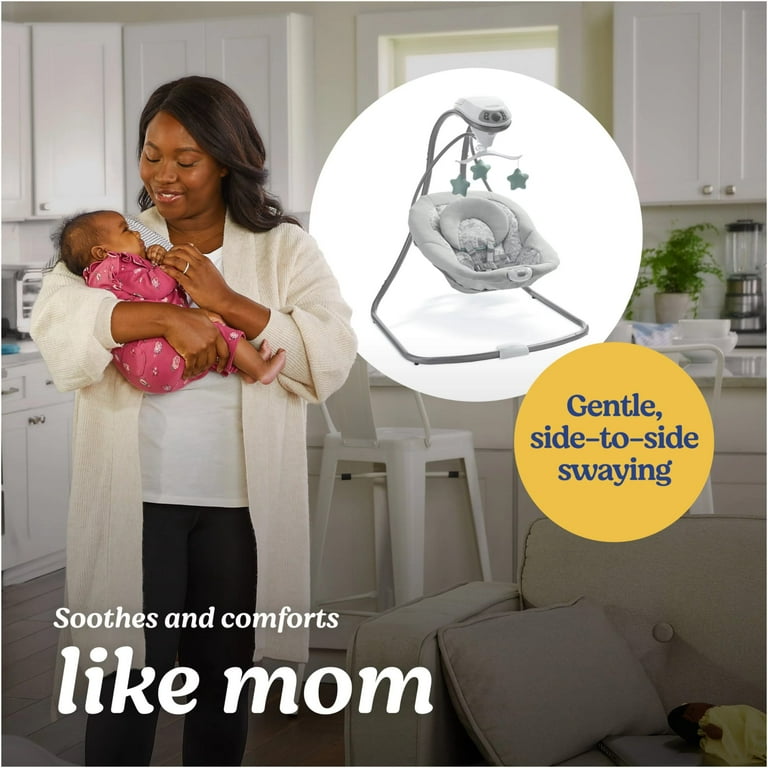 Graco DuetConnect LX Infant Swing and Bouncer, 6 Speed with Music, Ari