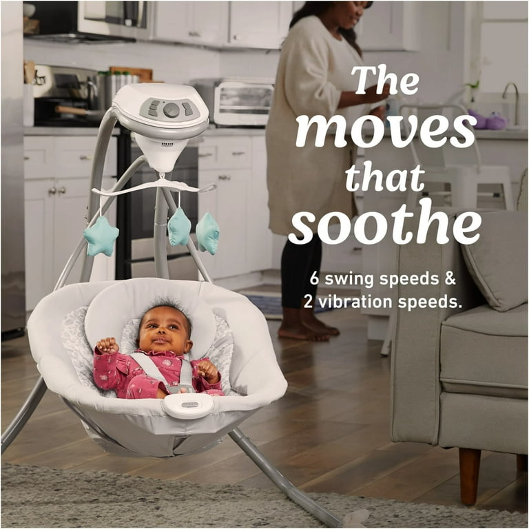 Graco DuetConnect LX Infant Swing and Bouncer, 6 Speed with Music, Ari