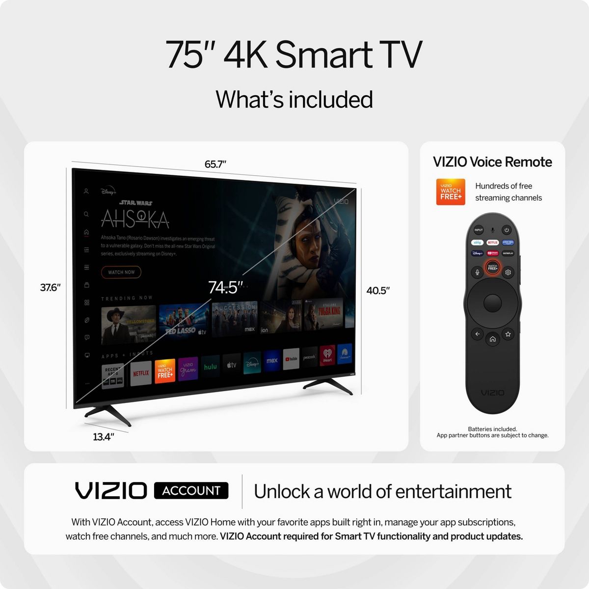 VIZIO 43" Class 4K UHD LED HDR Smart TV - V4K43M-08