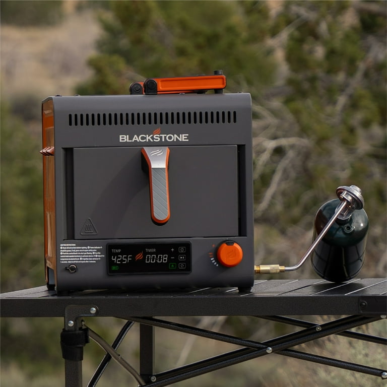 Blackstone Adventure Ready Portable Propane Air Fryer, 4 Quart, Gray & Orange, 18W, 3ft Cord