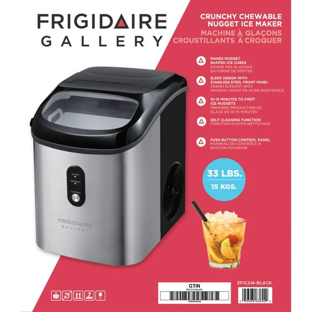 Frigidaire Gallery, Nugget Ice Maker, 33 lbs. Daily Capacity, Stainless Steel