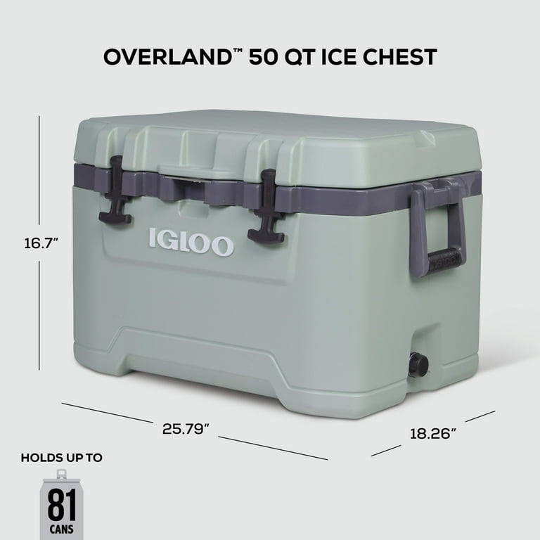 Igloo 50 QT Overland Ice Chest Cooler, Green