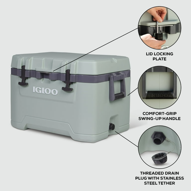Igloo 50 QT Overland Ice Chest Cooler, Green