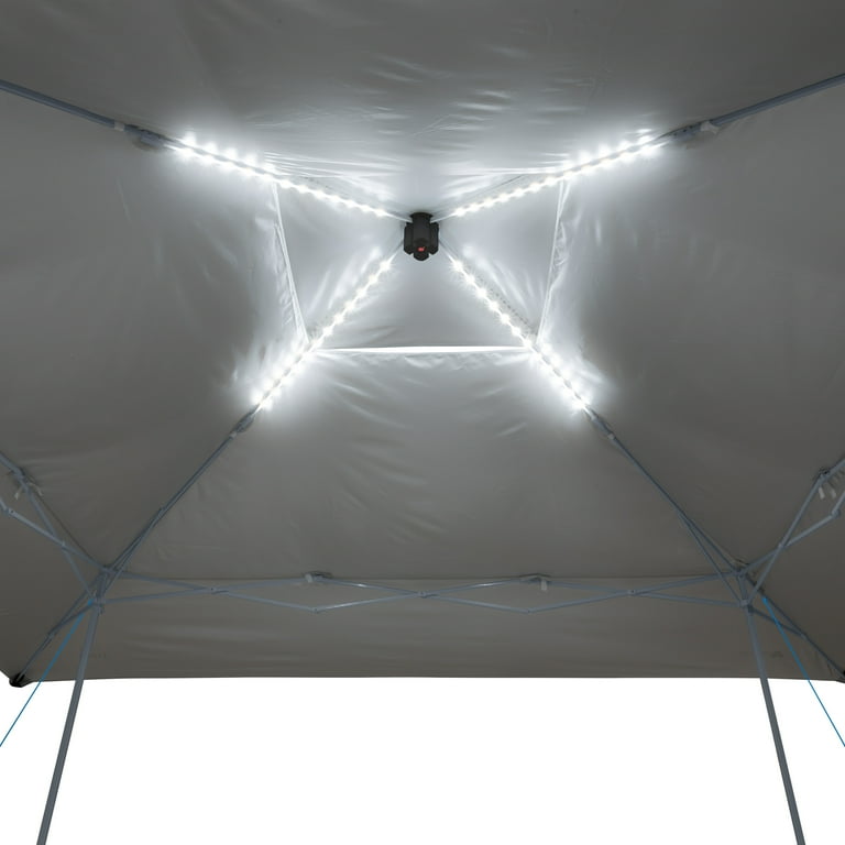 Ozark Trail 14' x 14' Instant Lighted Canopy for Camping - Blue, Gray