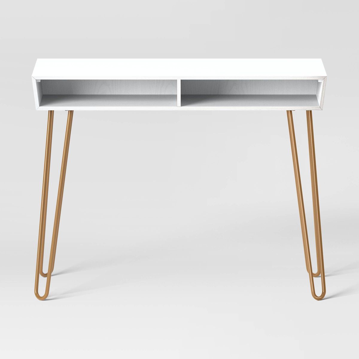 Threshold Hairpin Writing Desk with Storage White