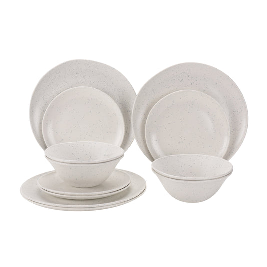 Mainstays 12-Piece Eco-Friendly Dinnerware Set, Tan