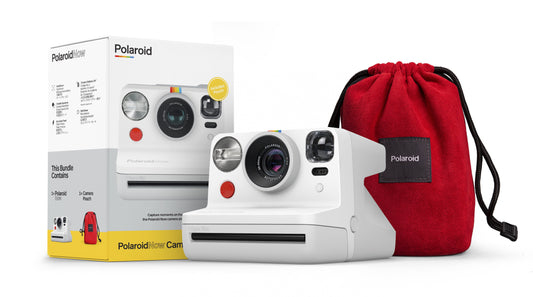 Polaroid Now Bundle w/ Red Travel Pouch