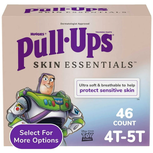 Huggies Pull-Ups Boys' Skin Essentials Training Pants, 4T-5T (38-50 lbs), 46 Ct