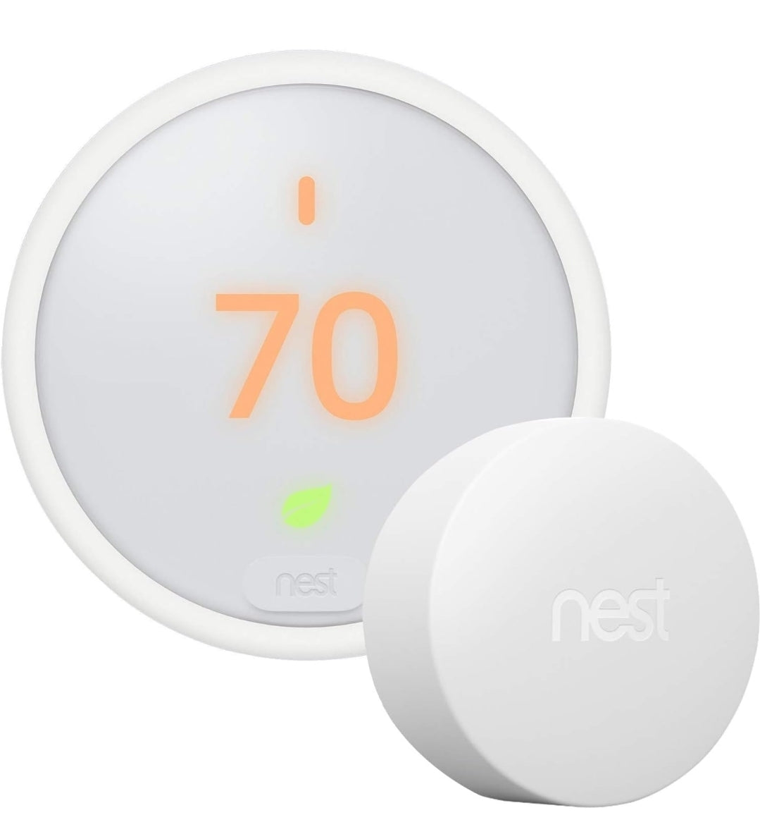Google Nest Thermostat E - Programmable Smart Thermostat for Home T4000ES - 3rd Generation Nest Thermostat (Frosted White)- Compatible with Alexa