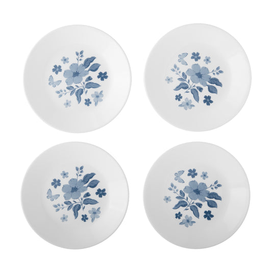The Pioneer Woman by Corelle 4-Piece Appetizer Plate Set, Evie, Blue
